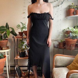 Lori Ann Vintage Frilly Maxi Dress